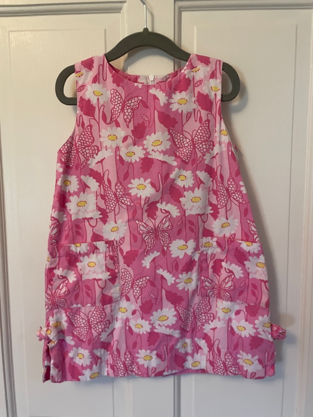 Lilly Pulitzer Pink Floral & Butterfly Sleeveless Dress